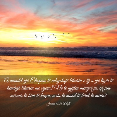 Picture 03 - Jeremia 13:23 ALB - A mundet një Etiopias të ndryshojë lëkurën e - Bible Verse Picture