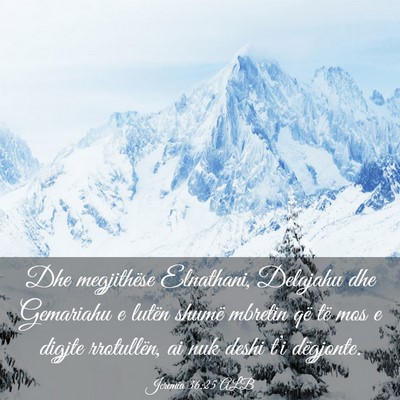 Picture 03 - Jeremia 36:25 ALB - Dhe megjithëse Elnathani, Delajahu dhe Gemariahu - Bible Verse Picture