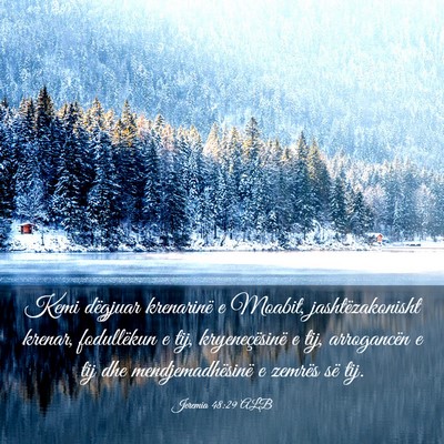 Picture 03 - Jeremia 48:29 ALB - Kemi dëgjuar krenarinë e Moabit, - Bible Verse Picture