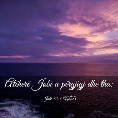 Picture 03 - Jobi 12:1 ALB - Atëherë Jobi u përgjigj dhe - Bible Verse Picture