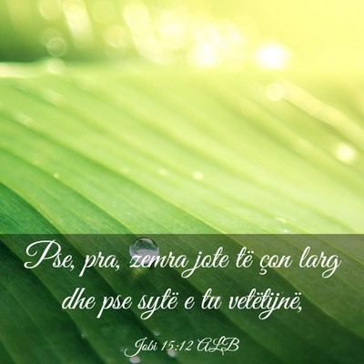 Picture 03 - Jobi 15:12 ALB - Pse, pra, zemra jote të çon larg dhe pse sytë - Bible Verse Picture