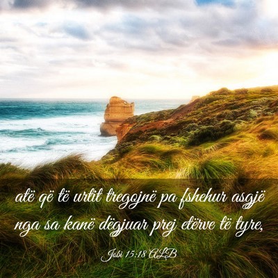 Picture 03 - Jobi 15:18 ALB - atë që të urtit tregojnë pa fshehur asgjë - Bible Verse Picture