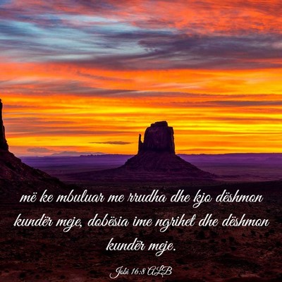 Picture 03 - Jobi 16:8 ALB - më ke mbuluar me rrudha dhe kjo dëshmon kundër - Bible Verse Picture