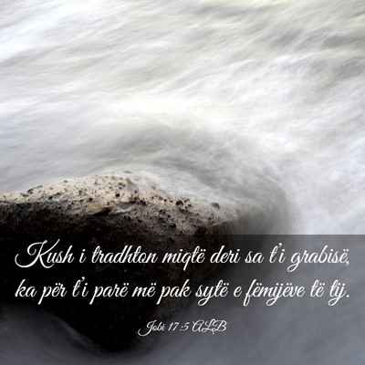 Picture 03 - Jobi 17:5 ALB - Kush i tradhton miqtë deri sa t’i grabisë, ka - Bible Verse Picture