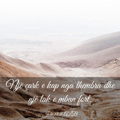 Picture 03 - Jobi 18:9 ALB - Një çark e kap nga thembra dhe një lak e mban - Bible Verse Picture