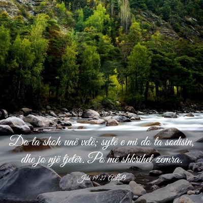 Picture 03 - Jobi 19:27 ALB - Do ta shoh unë vetë; sytë e mi do ta sodisin, - Bible Verse Picture