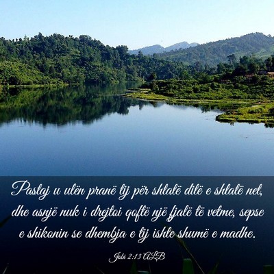 Picture 03 - Jobi 2:13 ALB - Pastaj u ulën pranë tij për shtatë ditë e - Bible Verse Picture