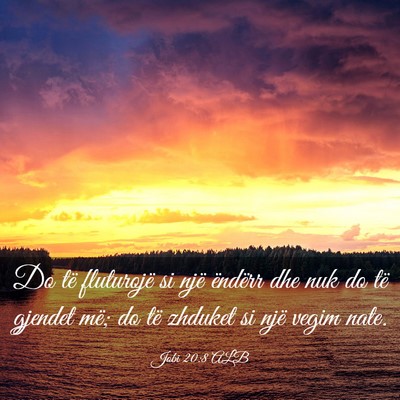 Picture 03 - Jobi 20:8 ALB - Do të fluturojë si një ëndërr dhe nuk do të - Bible Verse Picture