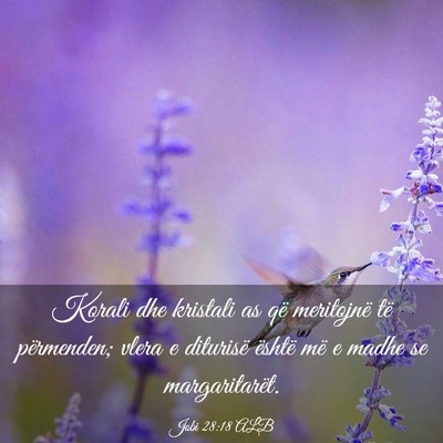 Picture 03 - Jobi 28:18 ALB - Korali dhe kristali as që meritojnë të - Bible Verse Picture