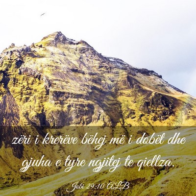 Picture 03 - Jobi 29:10 ALB - zëri i krerëve bëhej më i dobët dhe gjuha e - Bible Verse Picture