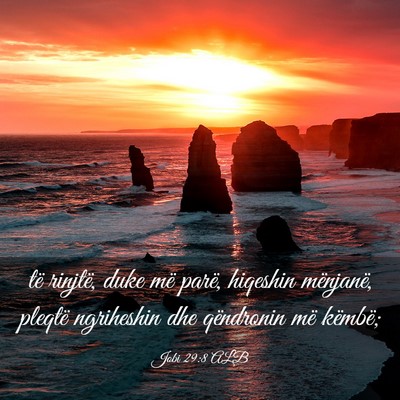 Picture 03 - Jobi 29:8 ALB - të rinjtë, duke më parë, hiqeshin mënjanë, - Bible Verse Picture