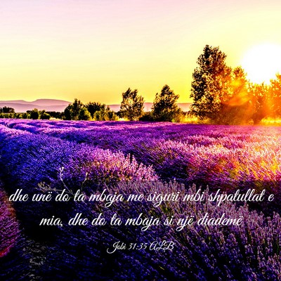 Picture 03 - Jobi 31:35 ALB - dhe unë do ta mbaja me siguri mbi shpatullat e - Bible Verse Picture