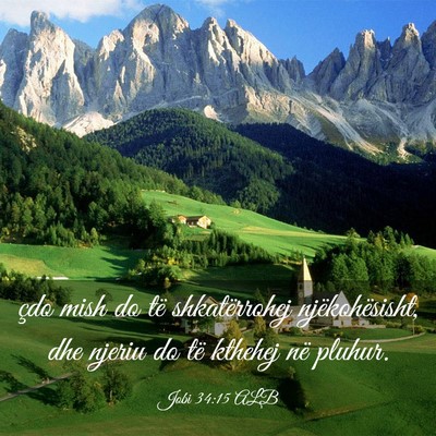 Picture 03 - Jobi 34:15 ALB - çdo mish do të shkatërrohej njëkohësisht, - Bible Verse Picture