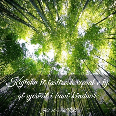Picture 03 - Jobi 36:24 ALB - Kujtohu të lartësosh veprat e tij, që - Bible Verse Picture