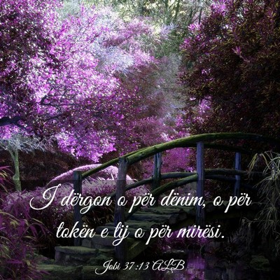 Picture 03 - Jobi 37:13 ALB - I dërgon o për dënim, o për tokën e tij o - Bible Verse Picture