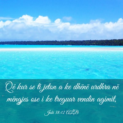 Picture 03 - Jobi 38:12 ALB - Që kur se ti jeton a ke dhënë urdhra në - Bible Verse Picture