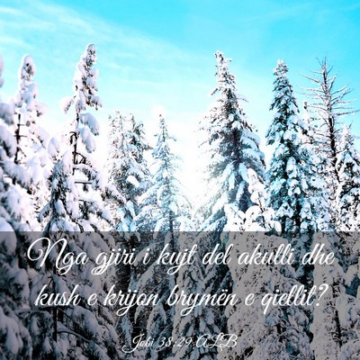 Picture 03 - Jobi 38:29 ALB - Nga gjiri i kujt del akulli dhe kush e krijon - Bible Verse Picture