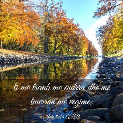 Picture 03 - Jobi 7:14 ALB - ti më tremb me ëndrra dhe më tmerron me - Bible Verse Picture