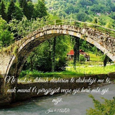 Picture 03 - Jobi 9:3 ALB - Në rast se dikush dëshiron të diskutojë me - Bible Verse Picture