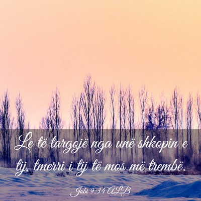 Picture 03 - Jobi 9:34 ALB - Le të largojë nga unë shkopin e tij, tmerri i - Bible Verse Picture