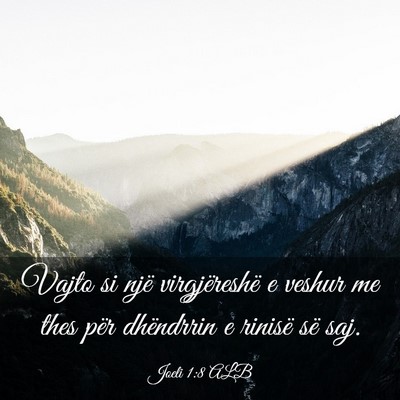 Picture 03 - Joeli 1:8 ALB - Vajto si një virgjëreshë e veshur me thes për - Bible Verse Picture