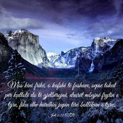 Picture 03 - Joeli 2:22 ALB - Mos kini frikë, o kafshë të fushave, sepse - Bible Verse Picture