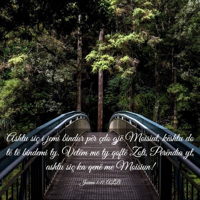 Picture 03 - Jozueu 1:17 ALB - Ashtu siç i jemi bindur për çdo gjë Moisiut, - Bible Verse Picture