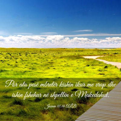 Picture 03 - Jozueu 10:16 ALB - Por ata pesë mbretër kishin ikur me vrap dhe - Bible Verse Picture