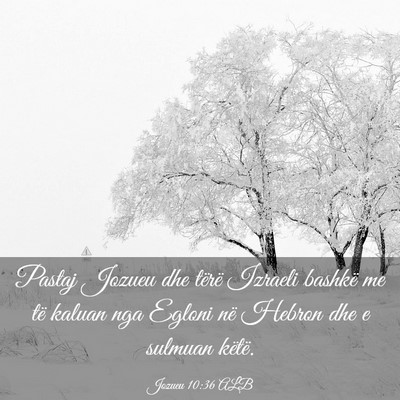 Picture 03 - Jozueu 10:36 ALB - Pastaj Jozueu dhe tërë Izraeli bashkë me të - Bible Verse Picture