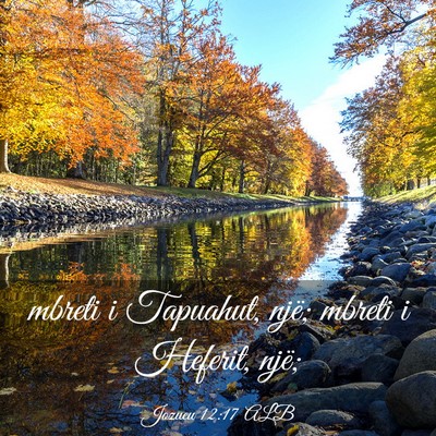 Picture 03 - Jozueu 12:17 ALB - mbreti i Tapuahut, një; mbreti i Heferit, - Bible Verse Picture