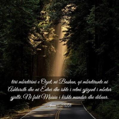 Picture 03 - Jozueu 13:12 ALB - tërë mbretërinë e Ogut, në Bashan, që - Bible Verse Picture
