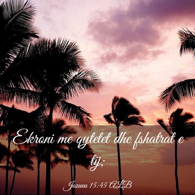 Picture 03 - Jozueu 15:45 ALB - Ekroni me qytetet dhe fshatrat e - Bible Verse Picture