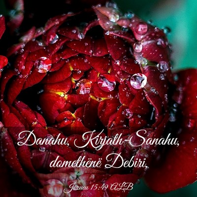 Picture 03 - Jozueu 15:49 ALB - Danahu, Kirjath-Sanahu, domethënë - Bible Verse Picture