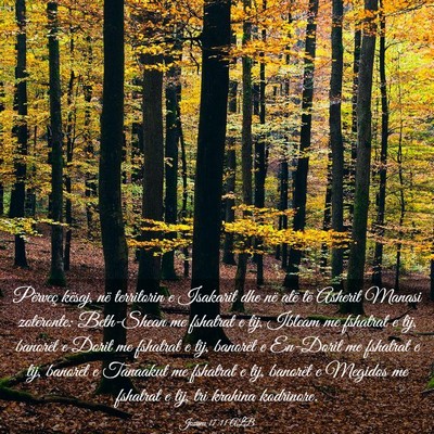Picture 03 - Jozueu 17:11 ALB - Përveç kësaj, në territorin e Isakarit dhe - Bible Verse Picture
