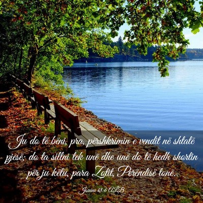 Picture 03 - Jozueu 18:6 ALB - Ju do të bëni, pra, përshkrimin e vendit në - Bible Verse Picture