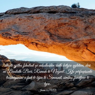 Picture 03 - Jozueu 19:8 ALB - dhe të gjitha fshatrat që ndodheshin rreth - Bible Verse Picture