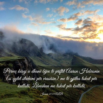 Picture 03 - Jozueu 21:13 ALB - Përveç kësaj u dhanë bijve të priftit Aaron - Bible Verse Picture