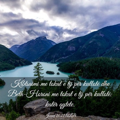 Picture 03 - Jozueu 21:22 ALB - Kibtsaimi me tokat e tij për kullotë dhe - Bible Verse Picture