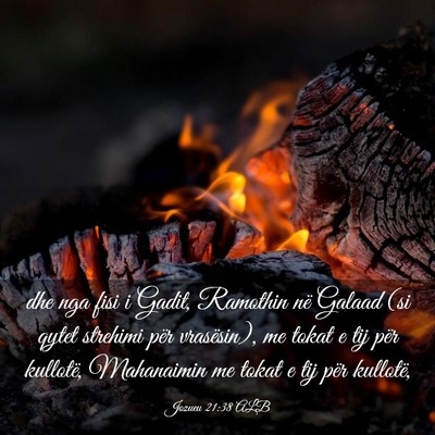 Picture 03 - Jozueu 21:38 ALB - dhe nga fisi i Gadit, Ramothin në Galaad (si - Bible Verse Picture