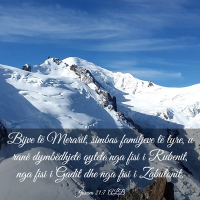 Picture 03 - Jozueu 21:7 ALB - Bijve të Merarit, simbas familjeve të tyre, u - Bible Verse Picture