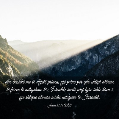 Picture 03 - Jozueu 22:14 ALB - dhe bashkë me të dhjetë princa, një princ - Bible Verse Picture