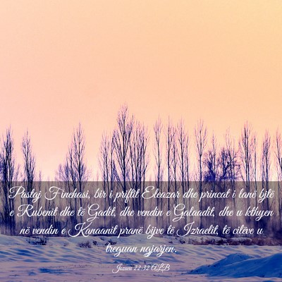 Picture 03 - Jozueu 22:32 ALB - Pastaj Finehasi, bir i priftit Eleazar dhe - Bible Verse Picture