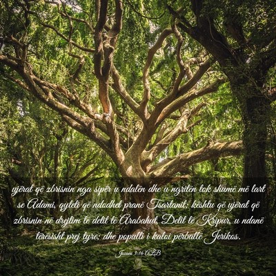 Picture 03 - Jozueu 3:16 ALB - ujërat që zbrisnin nga sipër u ndalën dhe u - Bible Verse Picture