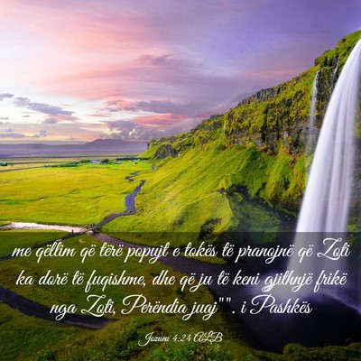 Picture 03 - Jozueu 4:24 ALB - me qëllim që tërë popujt e tokës të - Bible Verse Picture