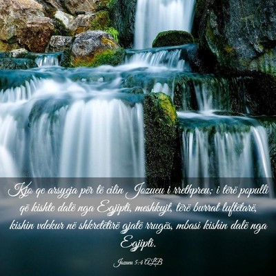 Picture 03 - Jozueu 5:4 ALB - Kjo qe arsyeja për të cilin Jozueu i rrethpreu; - Bible Verse Picture
