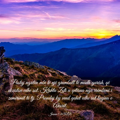 Picture 03 - Jozueu 7:26 ALB - Pastaj ngritën mbi të një grumbull të madh - Bible Verse Picture