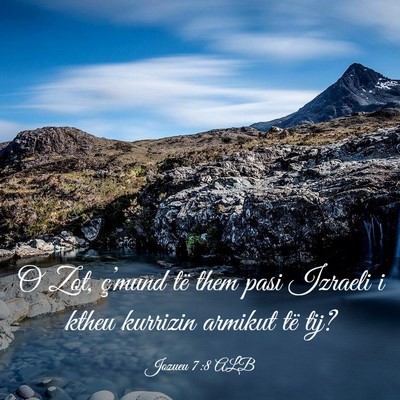 Picture 03 - Jozueu 7:8 ALB - O Zot, ç’mund të them pasi Izraeli i ktheu - Bible Verse Picture