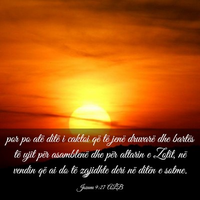 Picture 03 - Jozueu 9:27 ALB - por po atë ditë i caktoi që të jenë druvarë - Bible Verse Picture