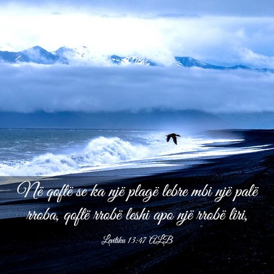Picture 03 - Levitiku 13:47 ALB - Në qoftë se ka një plagë lebre mbi një palë - Bible Verse Picture