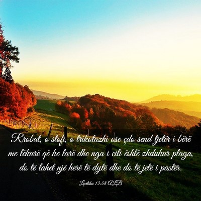 Picture 03 - Levitiku 13:58 ALB - Rrobat, o stofi, o trikotazhi ose çdo send - Bible Verse Picture